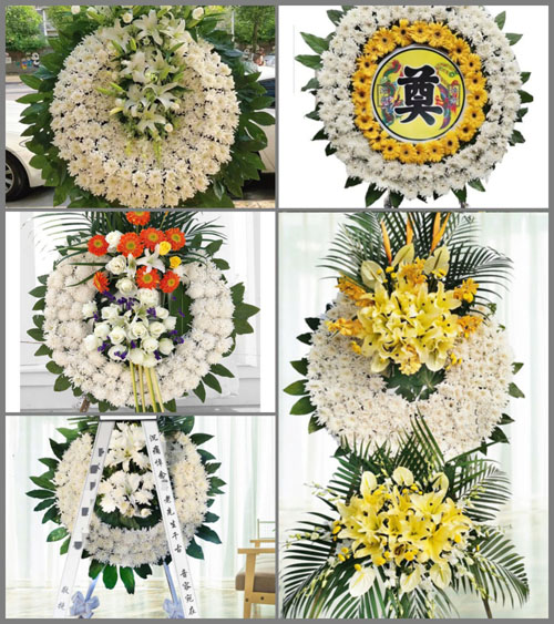 广东梅州市五华县郭田镇布美村花圈速递